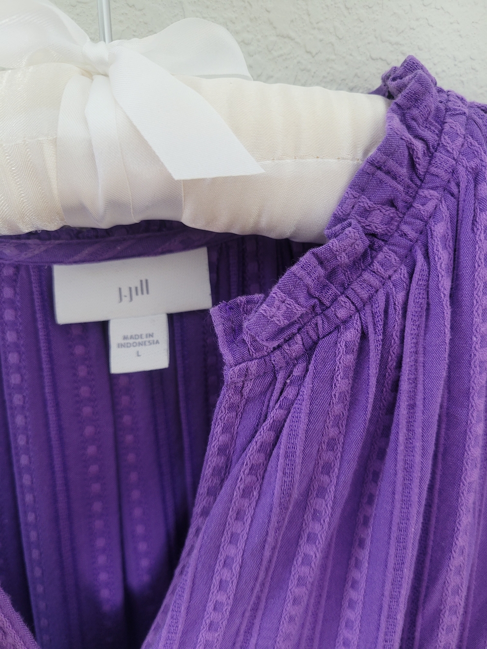 J. Jill Purple Sleeveless Button-Front Tiered Maxi Dress - Picture 6 of 12
